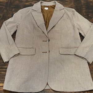 NWOT A NEW DAY HIP LENGTH HOUNDSTOOTH BLAZER